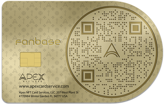 Apex Fanbase card back, Gold