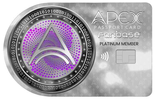 Apex Fanbase card front, Apex Passport Platinum Member