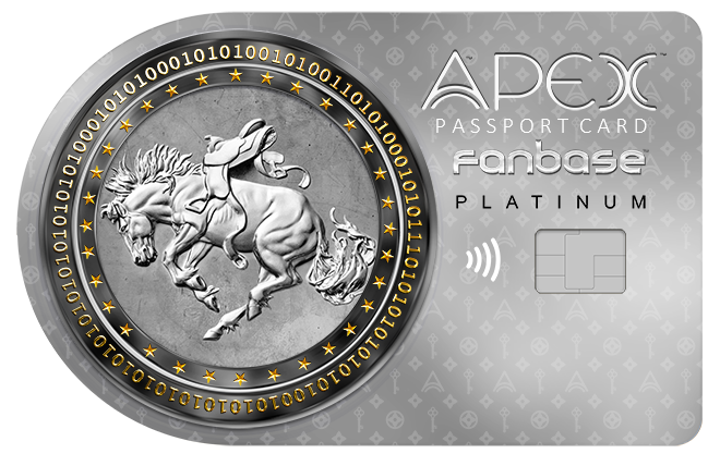 Apex Fanbase card front, Rodeo Platinum