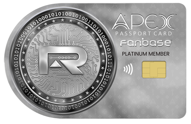 Apex Fanbase card front, The Realm Platinum Member