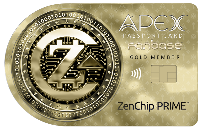 Apex Fanbase card front, ZenChip PRIME Gold Member
